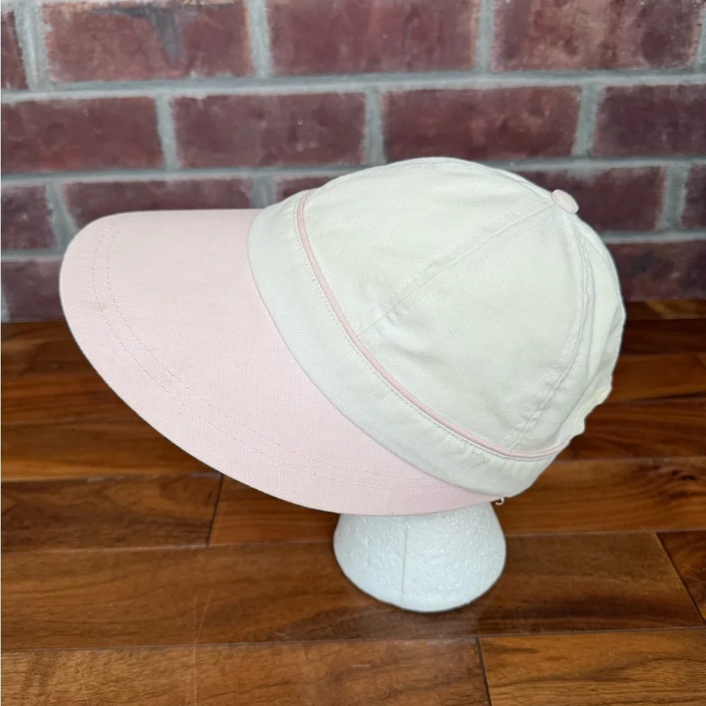 VTG 1982 Walt‎ Disney World Epcot Center Hat Cap Strapback White Pink Atlas USA